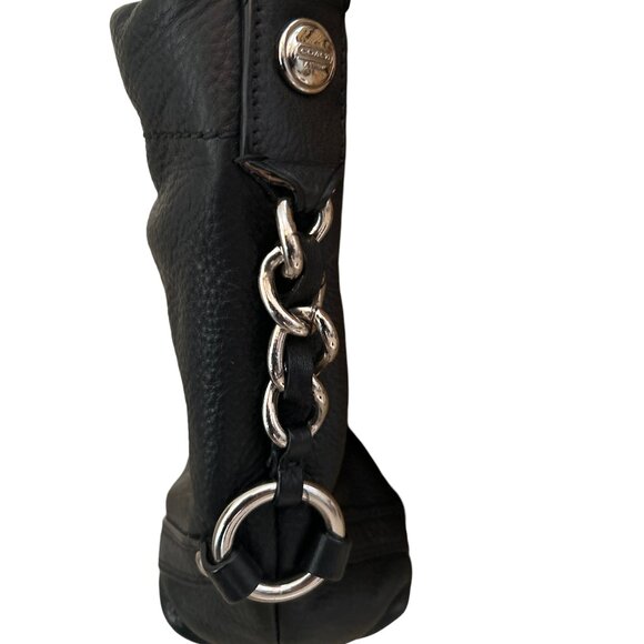 Coach Black Leather Shoulder Bag - Picture 6 of 13